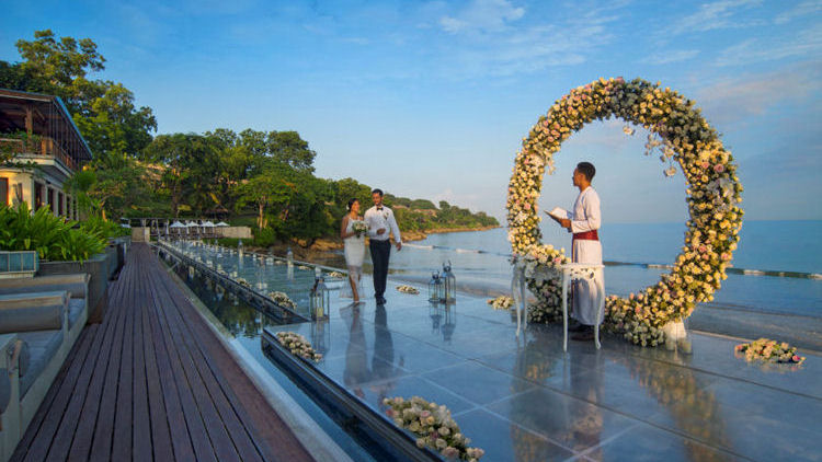 Bali's longest over water wedding aisle